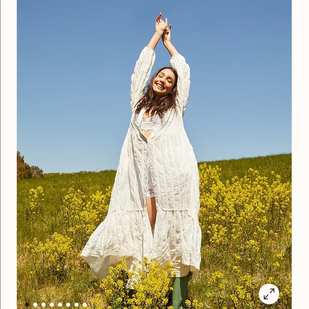 NWT free people white edie dress- size S